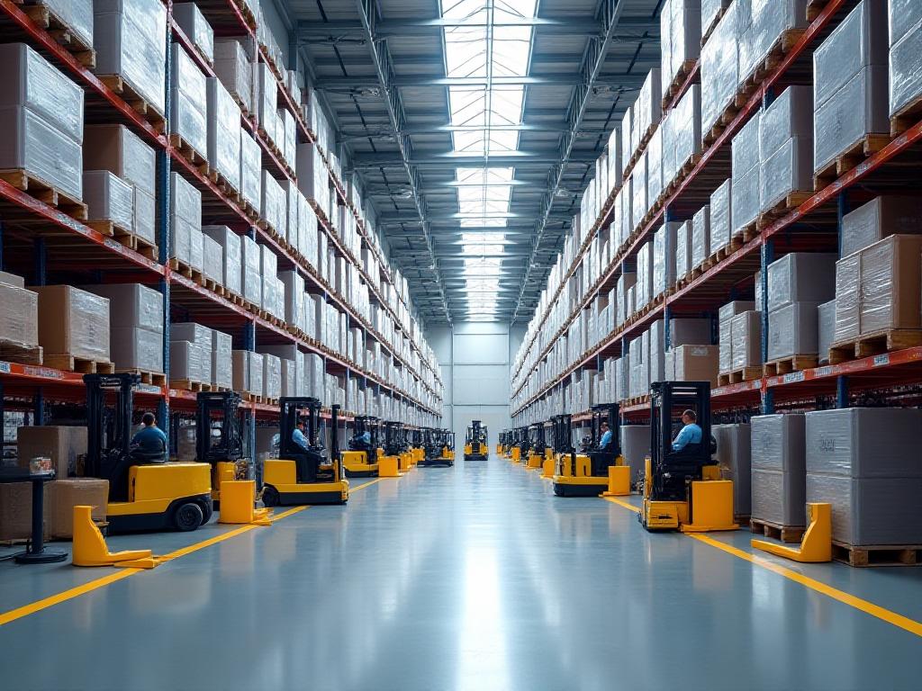 Modern automated warehouse facility